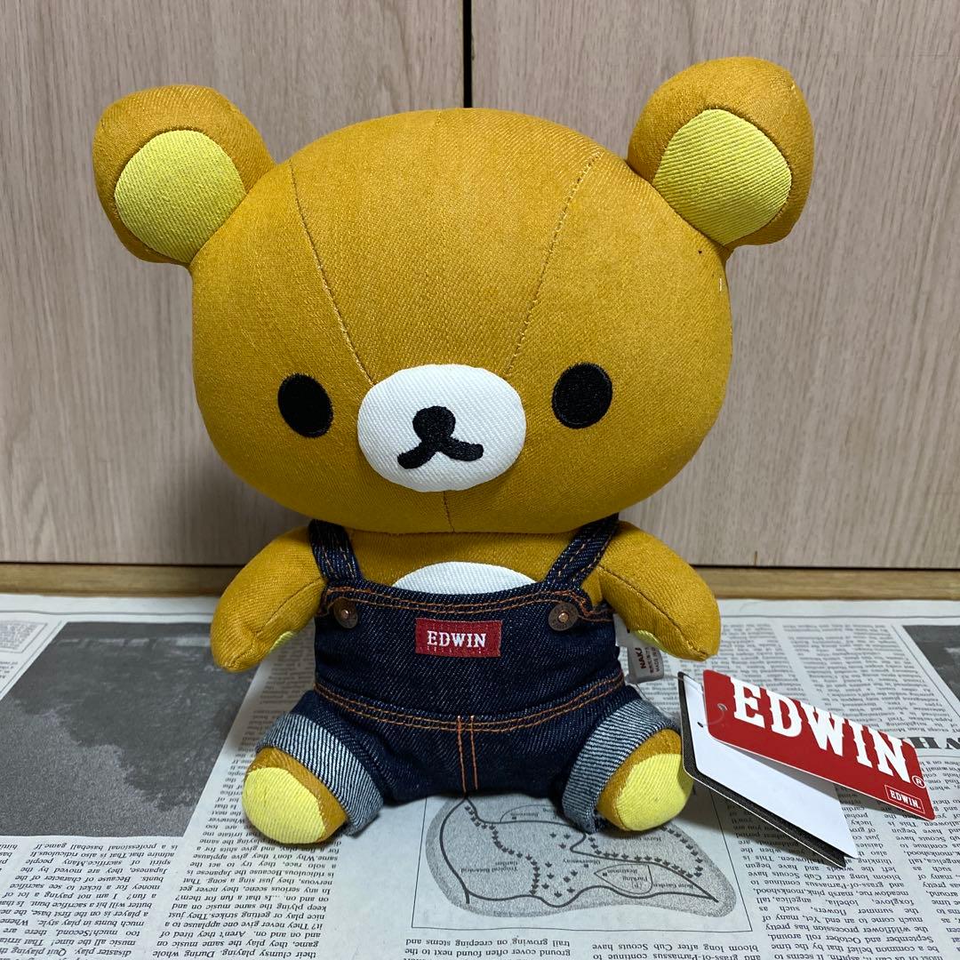 タグ付リラックマ×EDWIN エドウィン　ハリスツイードぬいぐるみ3体セット