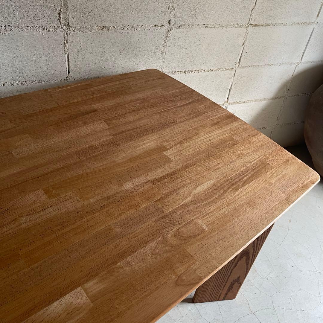 天然木無垢材　ダイニングテーブル　高さ2段階可　ハイセンス　モダン