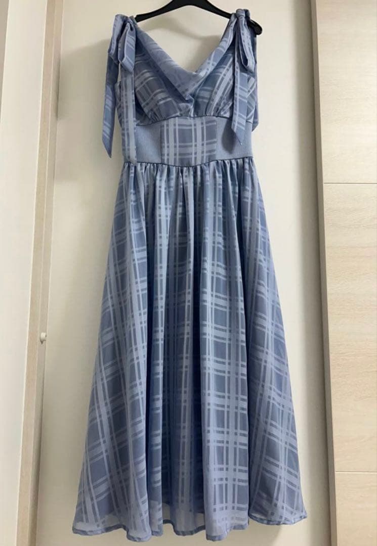 ROBE de FLEURS ローブドフルール ドレス キャバ ブルー リボン