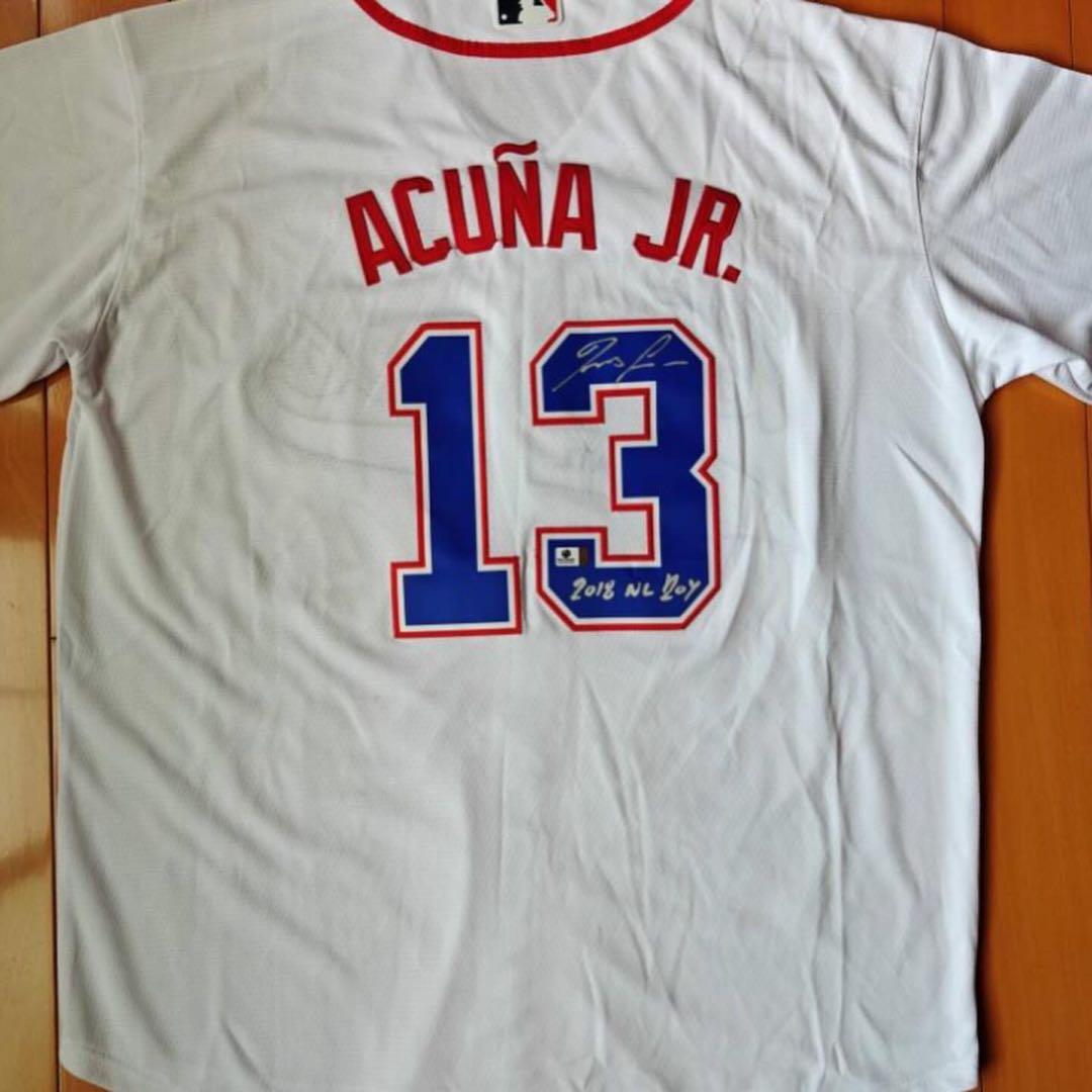 アクーニャJR. サイン入りジャージ　MLBブレーブ
