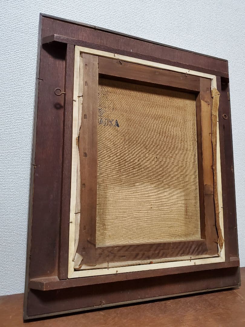 【特価】桐生照子 油彩画 花瓶のバラ