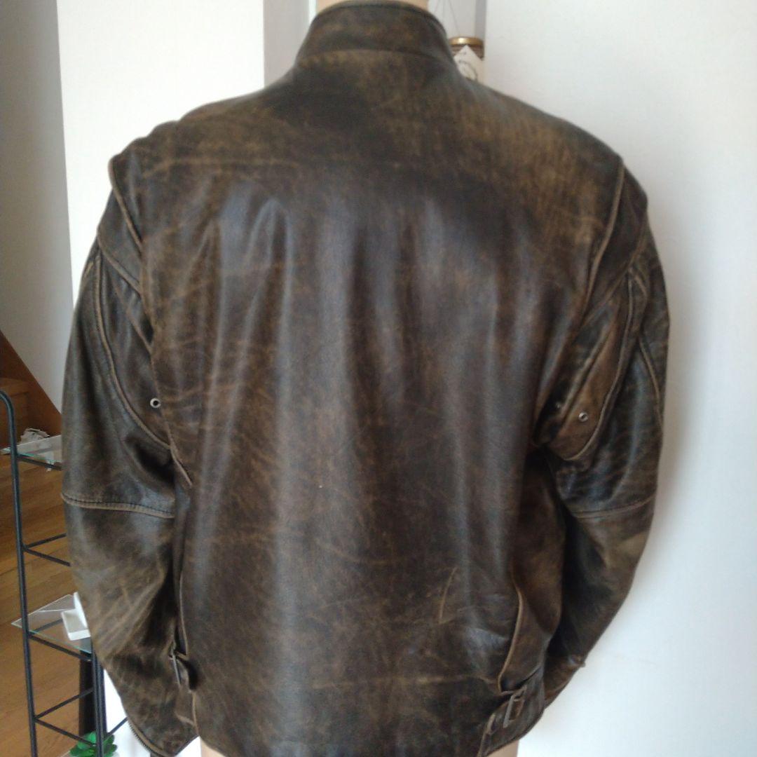 【R.B.C】ダークブラウン レザージャケット ライダース