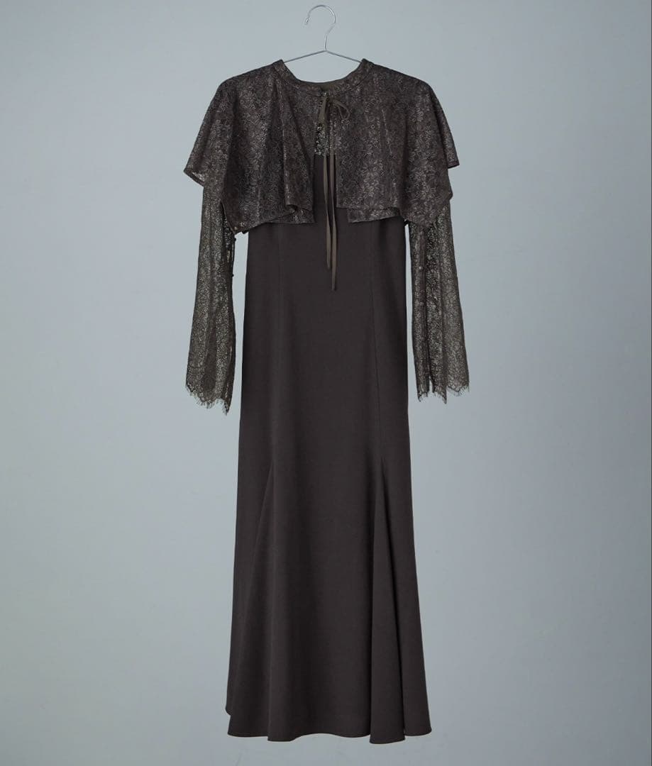 【美品】ANDRESD レイヤードケープドレス M