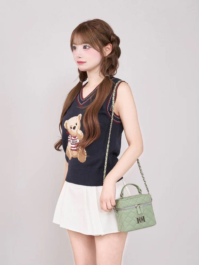 【シルバーパーツ】キルティングスクエアミニバッグ Darich