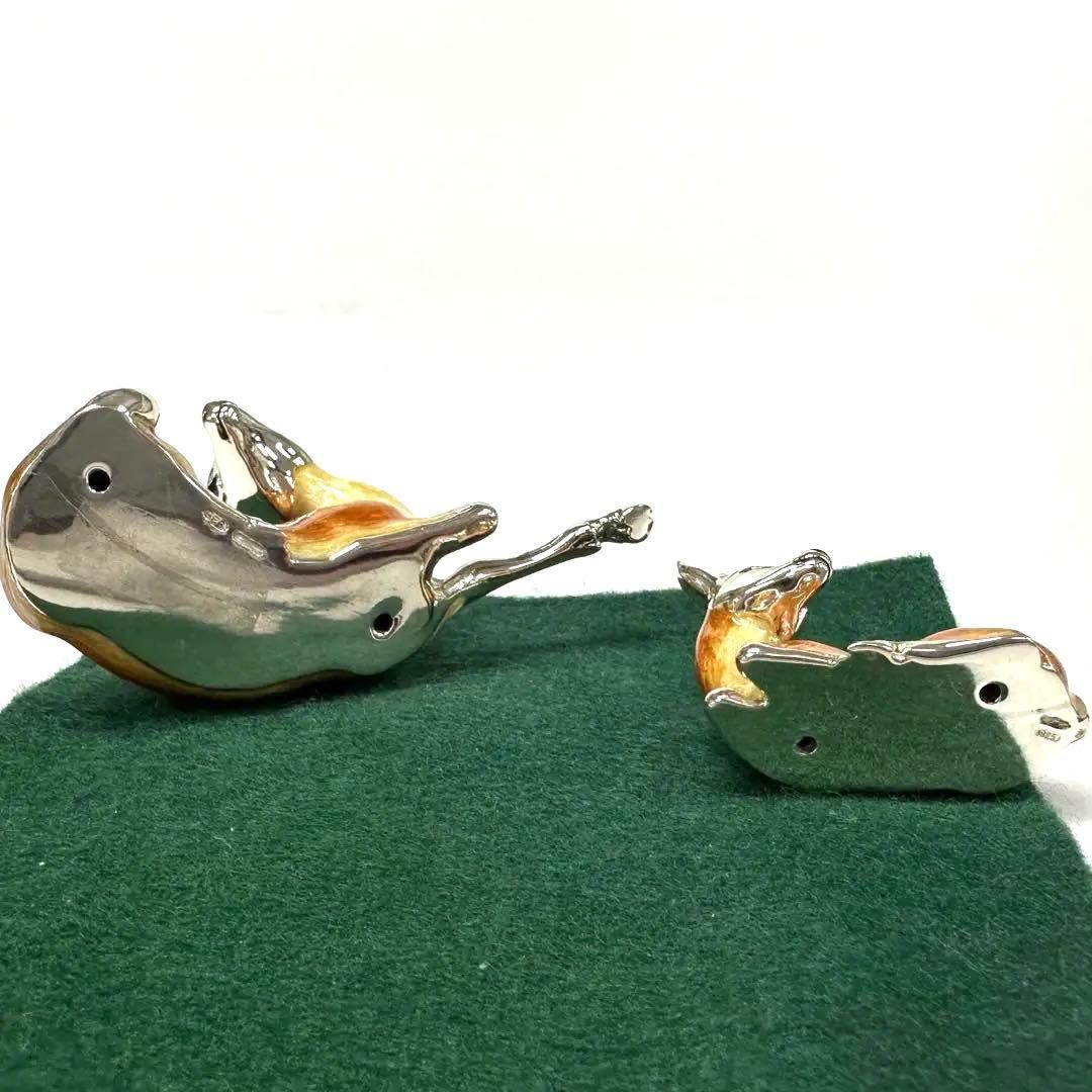 【銀製】イタリア工房　鹿の親子 置物　シルバー　銀　925