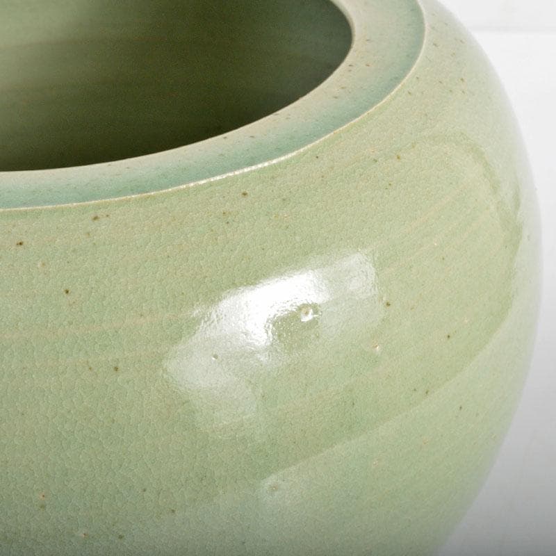 板谷波山　青磁　香炉　壷　桐箱入り　M　R4650B