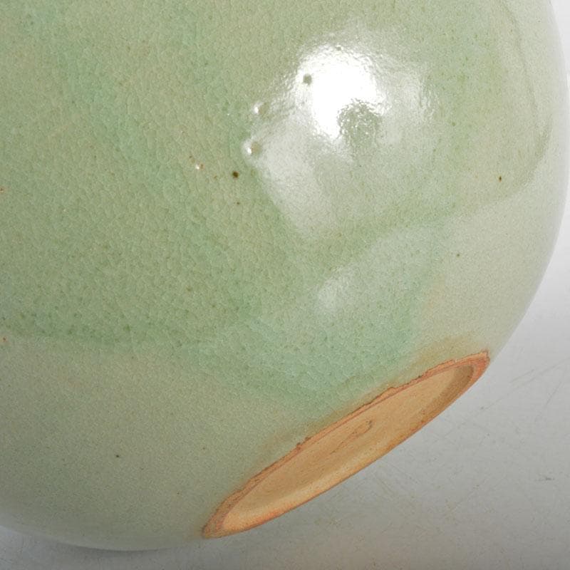 板谷波山　青磁　香炉　壷　桐箱入り　M　R4650B