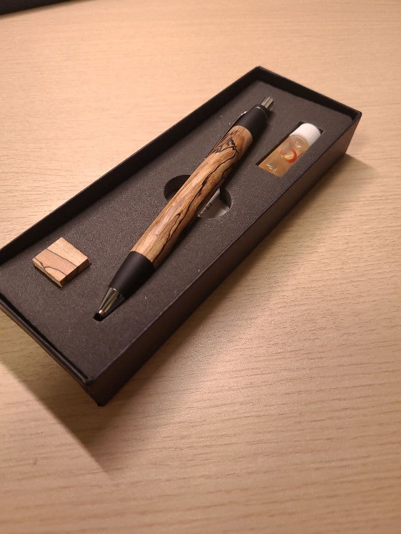 野原工芸 スポルテッド栃 スタンダードボールペン 新型 シルバークリップ