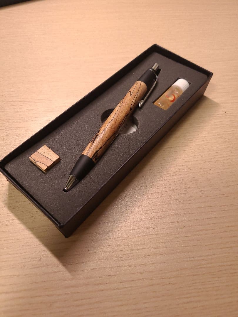 野原工芸 スポルテッド栃 スタンダードボールペン 新型 シルバークリップ