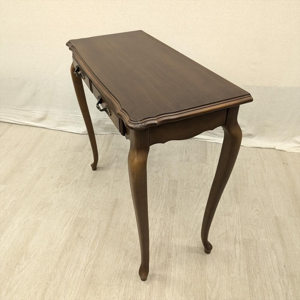 カリモク　ウォールナット　猫脚　コンソール　飾り棚　キャビネット　サイドテーブル