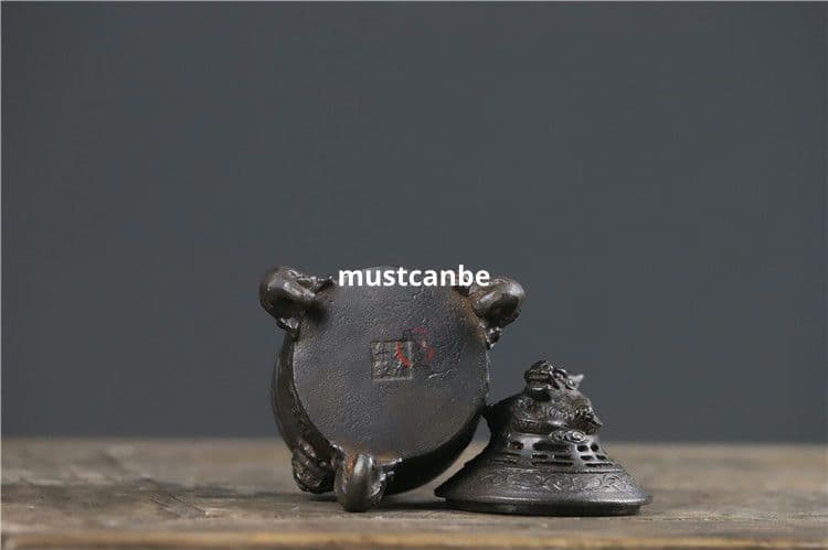 鉄器 香炉 象脚獣頭香炉 竜形盤香炉 香道具 工芸品 置物
