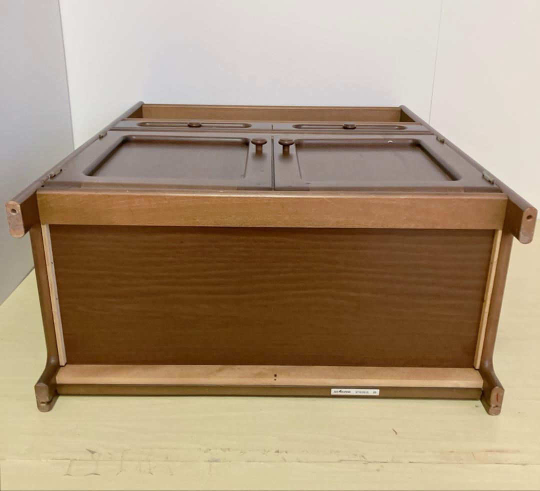 Karimoku カリモク 木製 電話台、FAX台　キャビネット飾り棚 収納　②