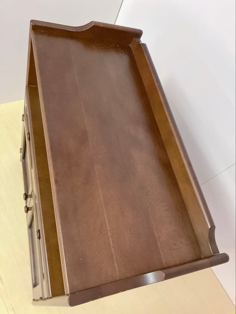 Karimoku カリモク 木製 電話台、FAX台　キャビネット飾り棚 収納　②