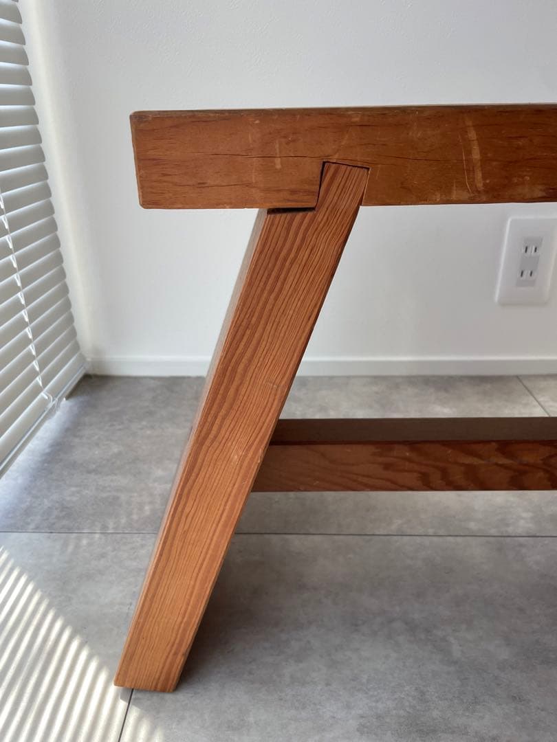 無垢材　スツール　ベンチ　手作り