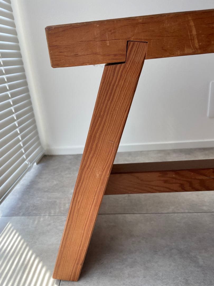 無垢材　スツール　ベンチ　手作り