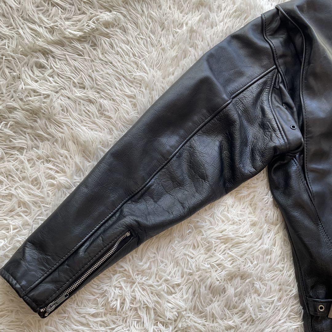 美品✨schott 641 レザージャケット　シングルライダース　本革　44 黒