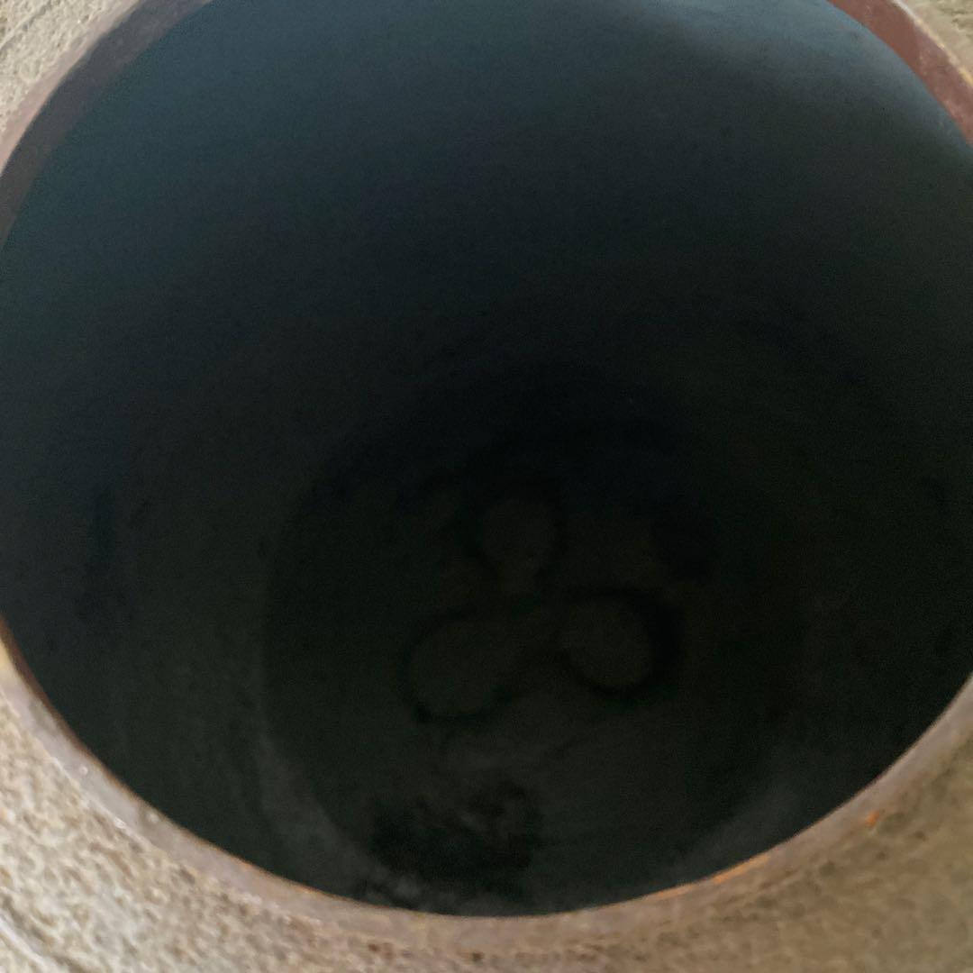 鋳鉄製 茶釜 丸型 茶道具 鉄瓶 風炉釜 鉄釜 鋳物 骨董品 古美術 鉄 真鍮