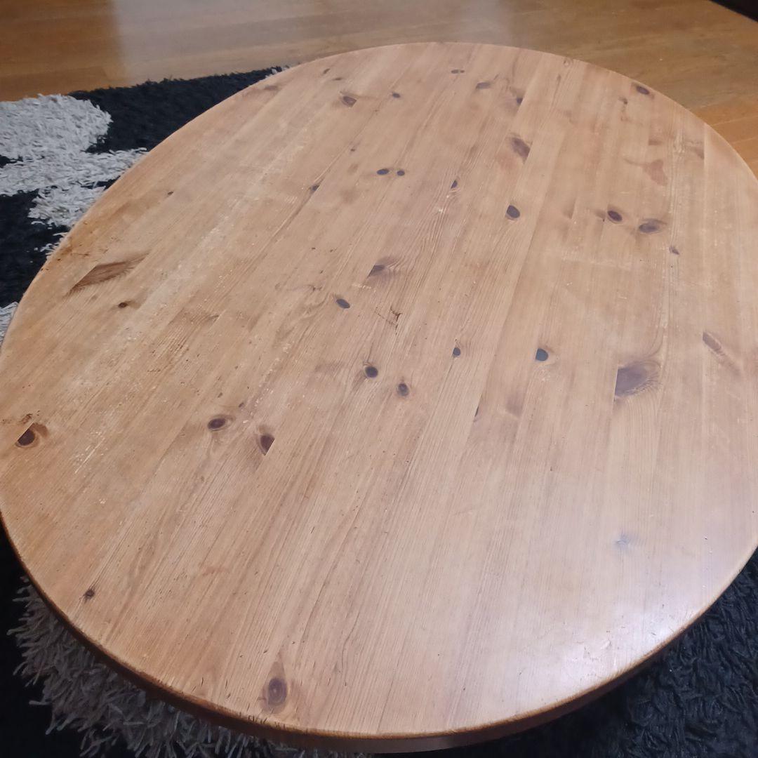 木製楕円形座卓 1200x800x350mm