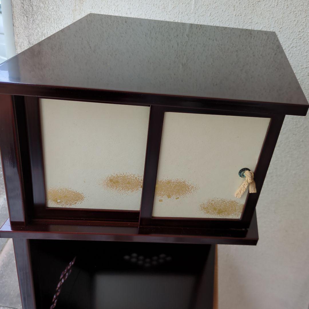 つれづれ棚 茶道具 棚 木製 漆器 木箱 美品 茶棚 お点前 在銘 飾り棚