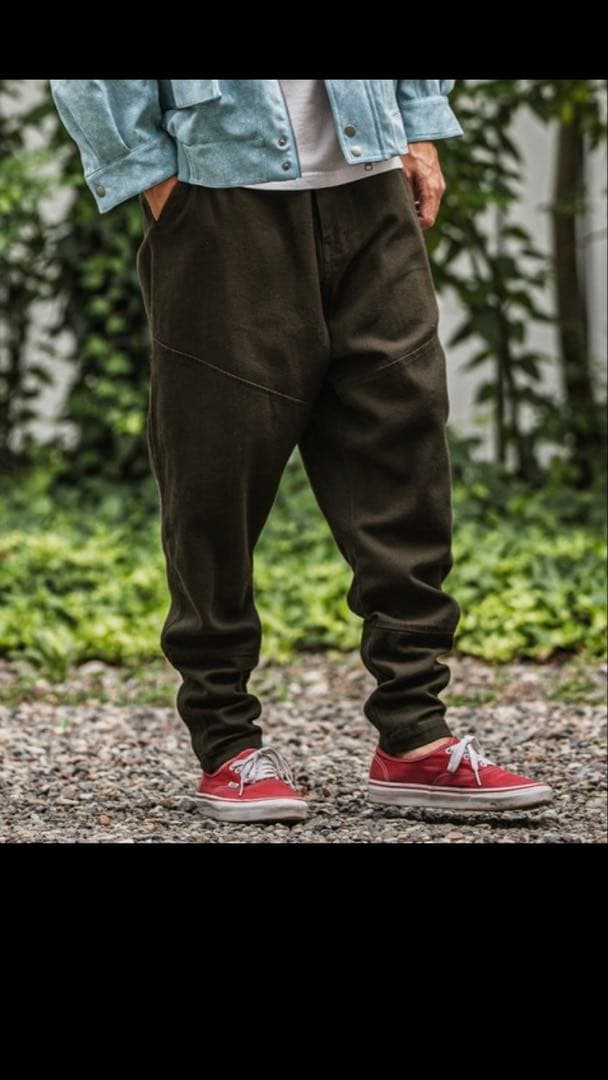 パンツ mp13939-バックリブダックサルエルテーパードパンツ メンズ