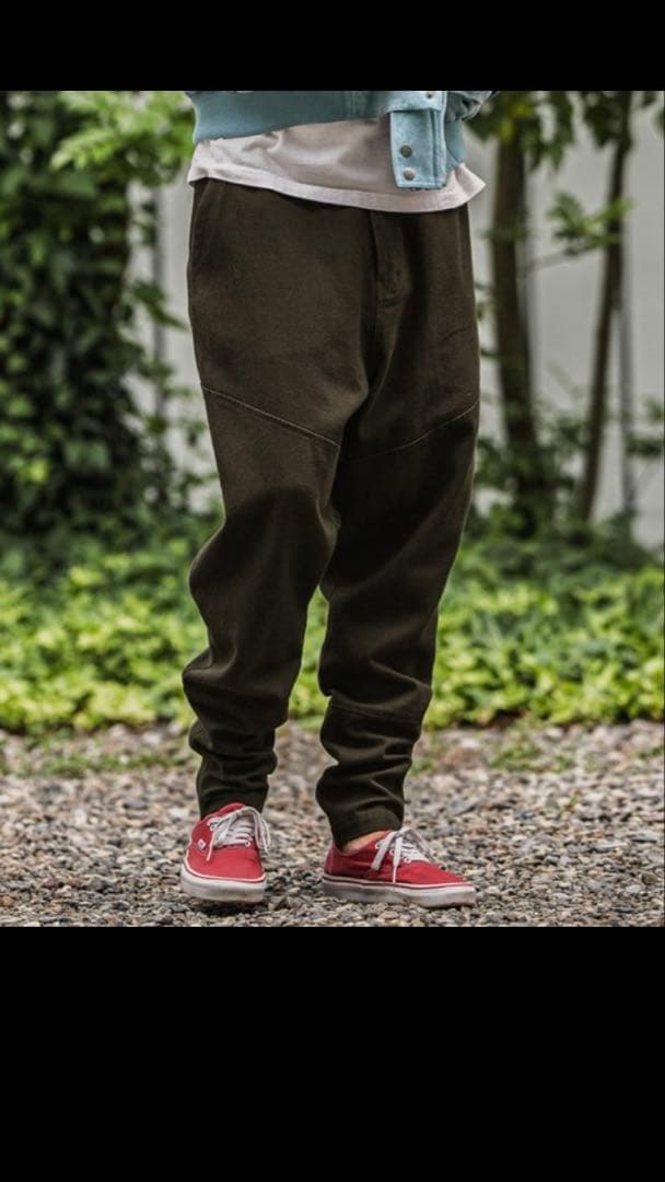 パンツ mp13939-バックリブダックサルエルテーパードパンツ メンズ