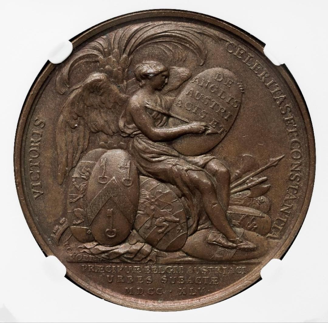 準最高鑑定　ルイ15世 フランドルの戦い戦勝記念ブロンズメダル