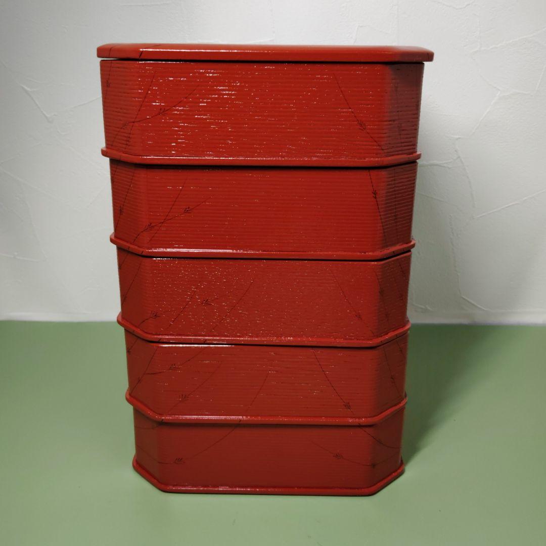 朱塗 縁高五段重 菓子器