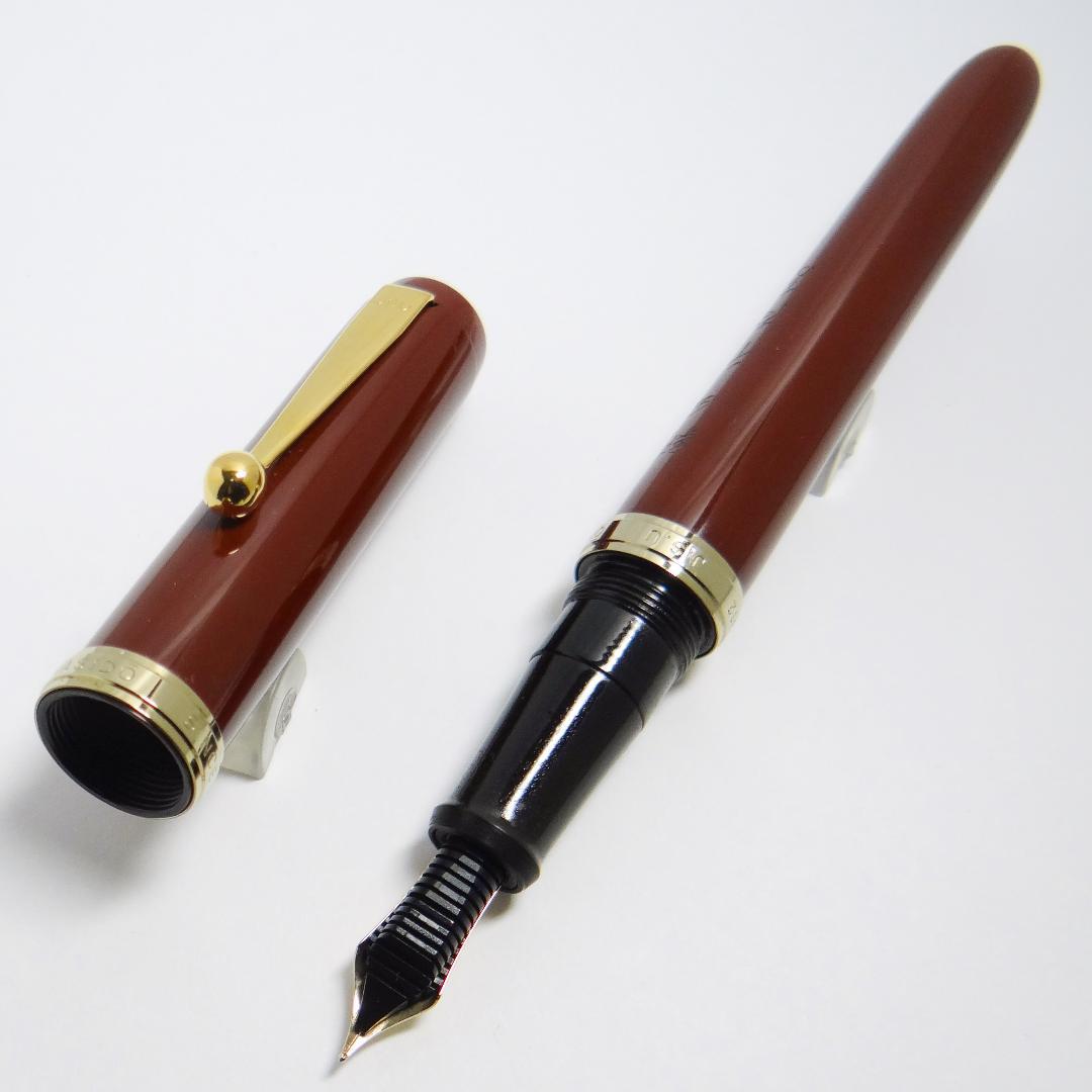 【筆記良好・旧モデル】大橋堂 万年筆 朱漆　OHASHIDO Soft-Fnib