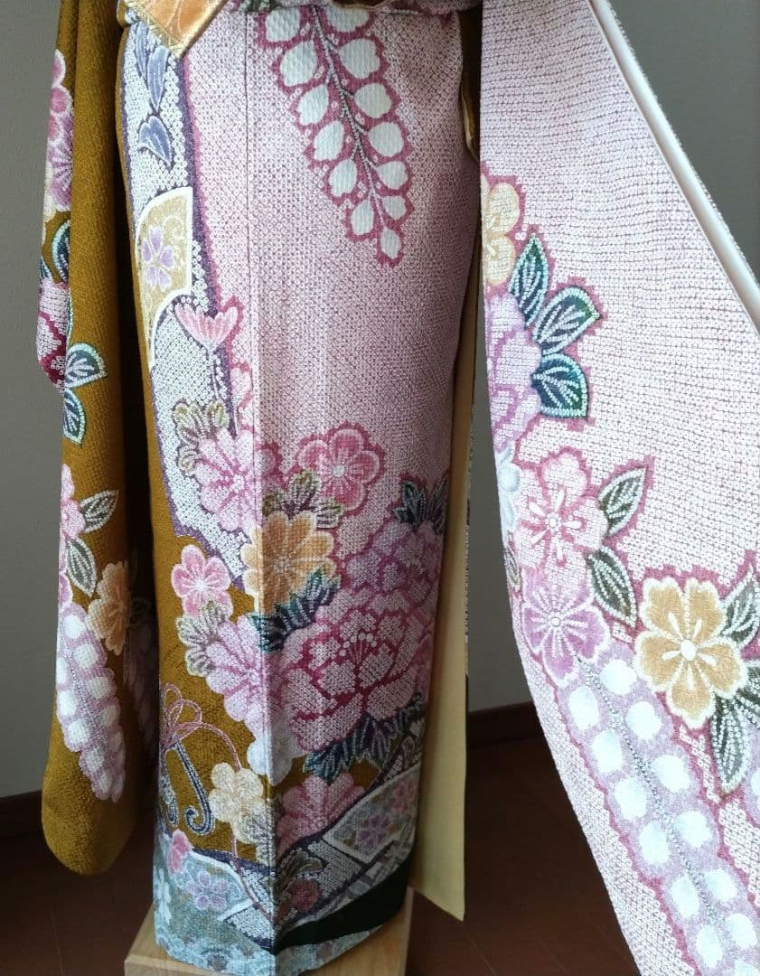 ちょこ様399.ラプンツェルみたい　振袖7点セット　正絹　フルセット　成人式