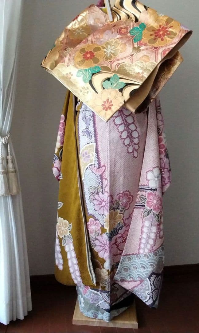 ちょこ様399.ラプンツェルみたい　振袖7点セット　正絹　フルセット　成人式
