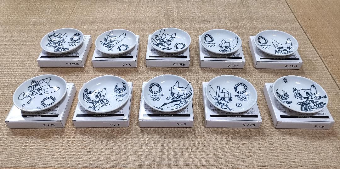 東京2020 マスコット 競技ポーズ記念ミニプレート　フルセット　10枚