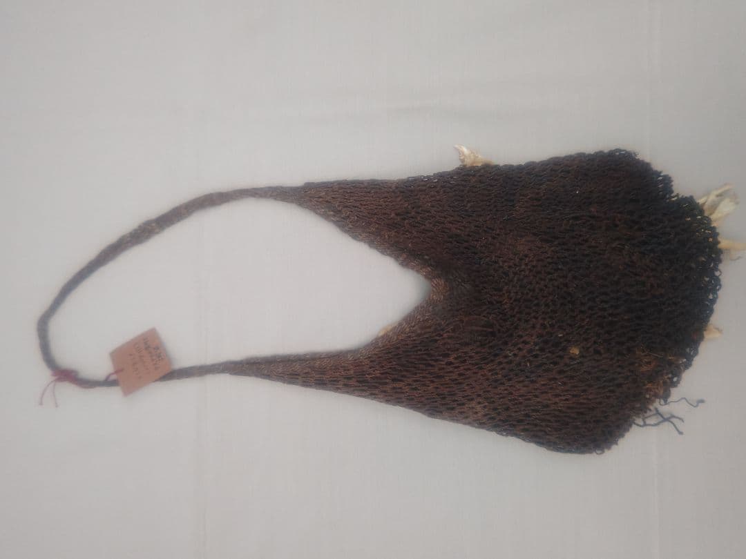 値下げしました★ 骨装飾　編バッグ　民族　骨格標本 プリミティブ　アンティーク