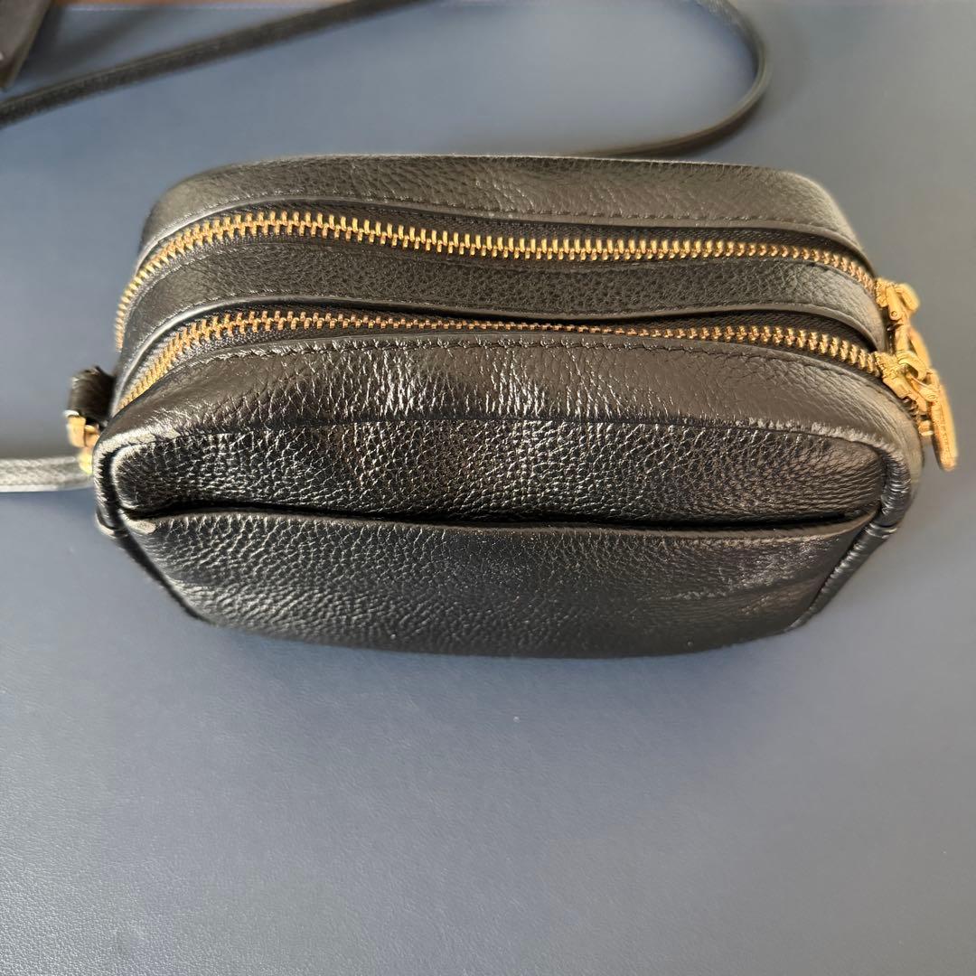Tory Burch ブラックレザー ショルダーバッグ