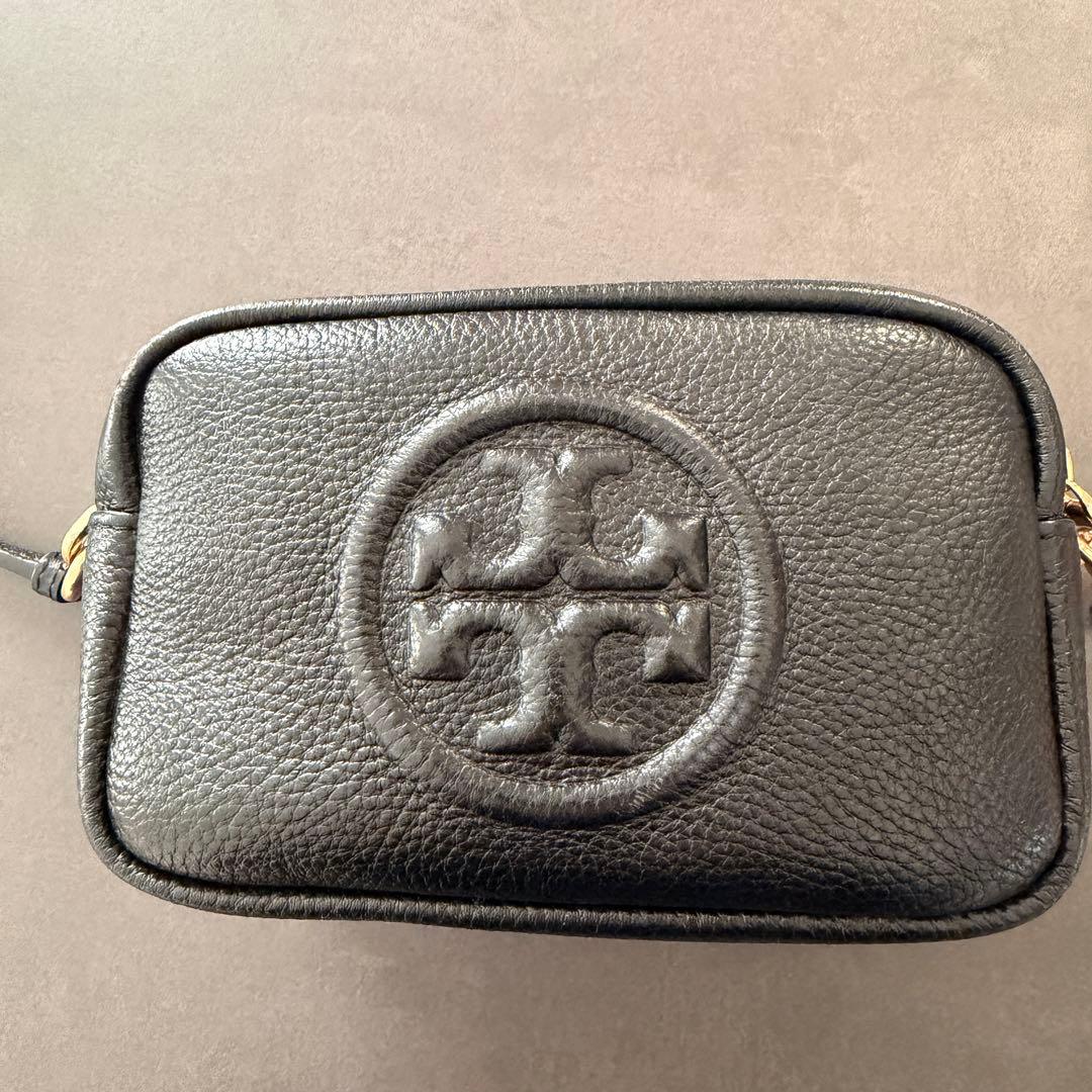 Tory Burch ブラックレザー ショルダーバッグ