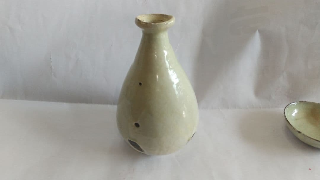 益子『高内秀剛作』青磁釉 徳利・ぐい呑・盃セット