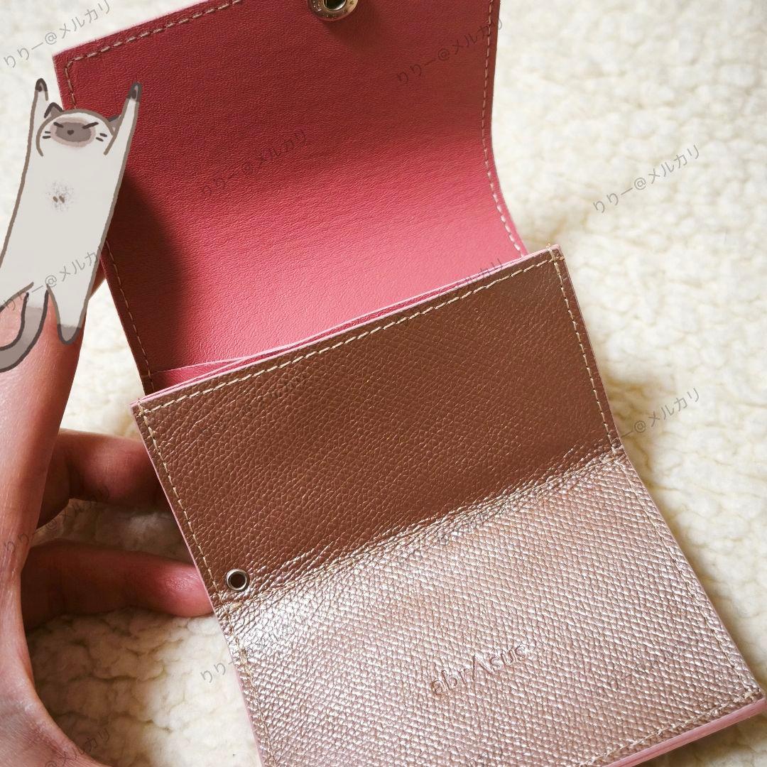 新品未使用★abrAsus 小さい財布　アブラサス　プラム　ピンク系