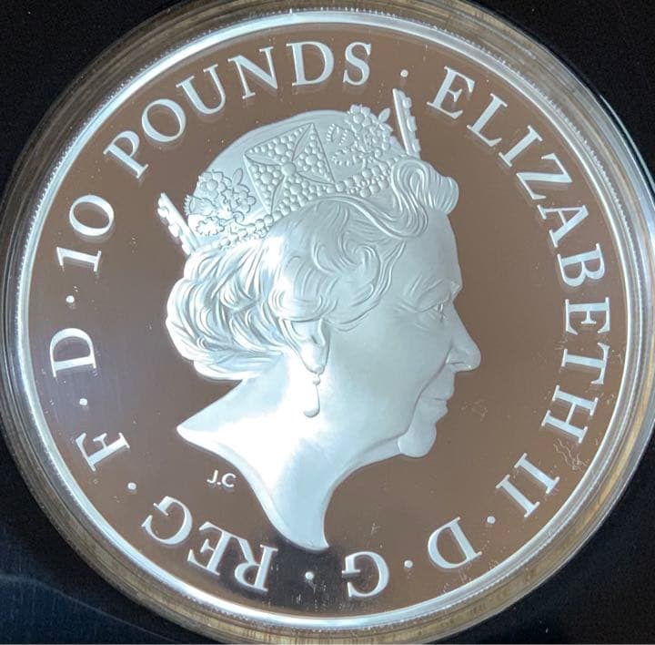 クィーンズビースト　グリフォン　大型プルーフ銀貨