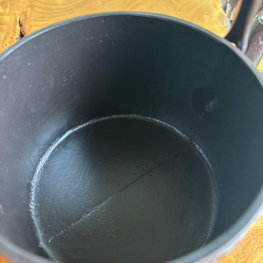 砺波商店 南部鉄瓶 桜皮寸銅 高さ約19cm茶道具 レトロ