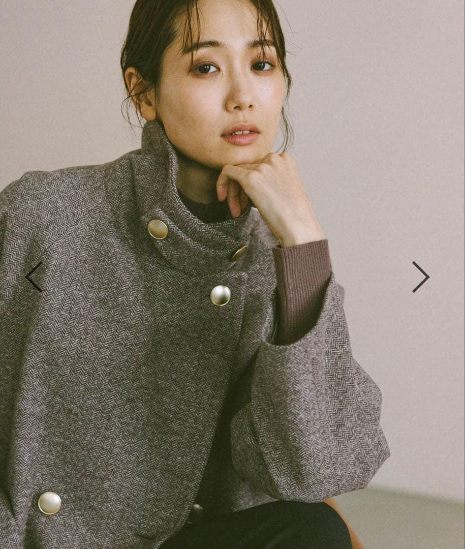 みみみ　【新品】グローバルワーク　軽やか襟2wayミドルコート