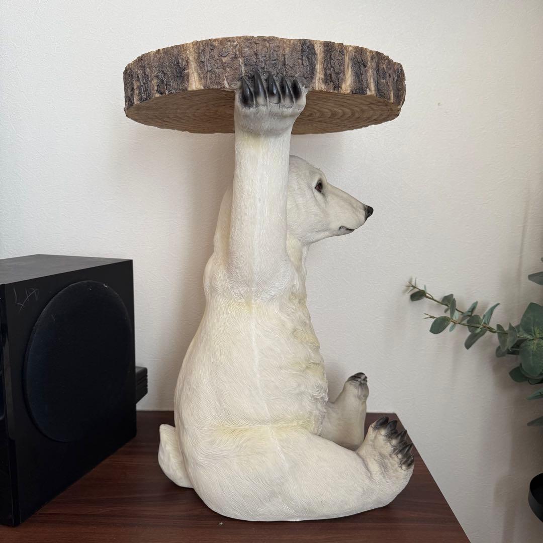 KARE アニマルサイドテーブル シロクマ