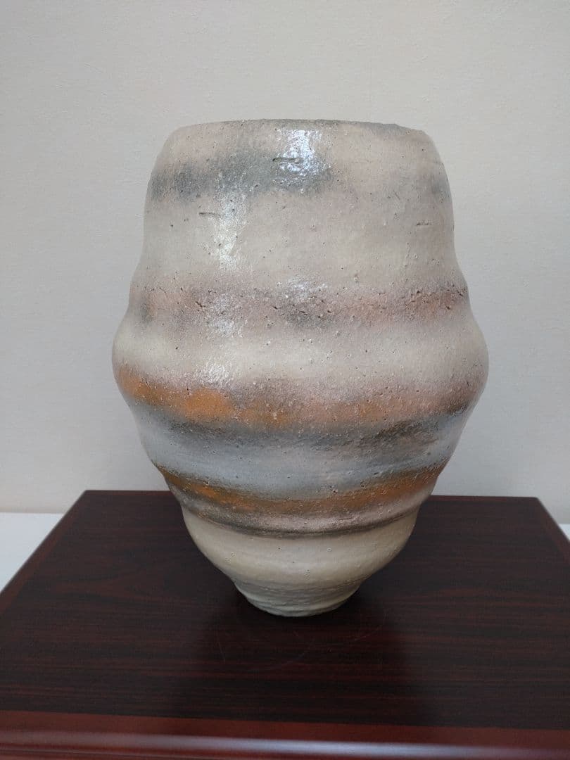 清水卯一 人間国宝 三色壷 高さ約34cm！特大花瓶 師:石黒宗麿