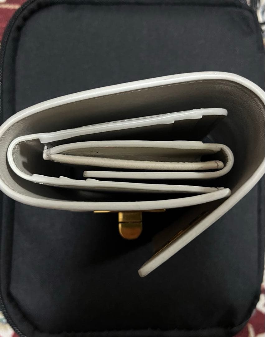 CELINE ホワイト 三つ折り財布