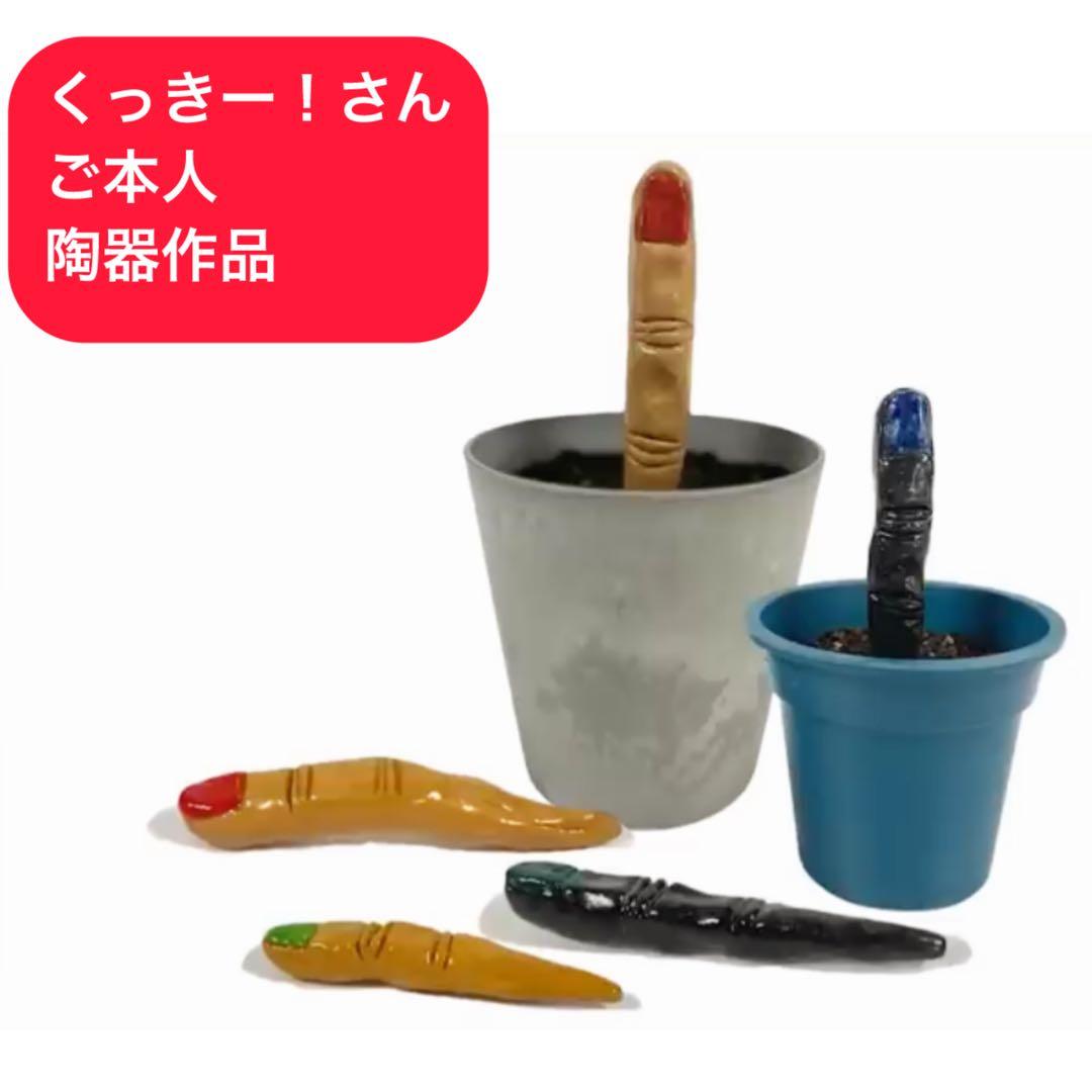 【本物】くっきー！ご本人陶器作品 “指花”