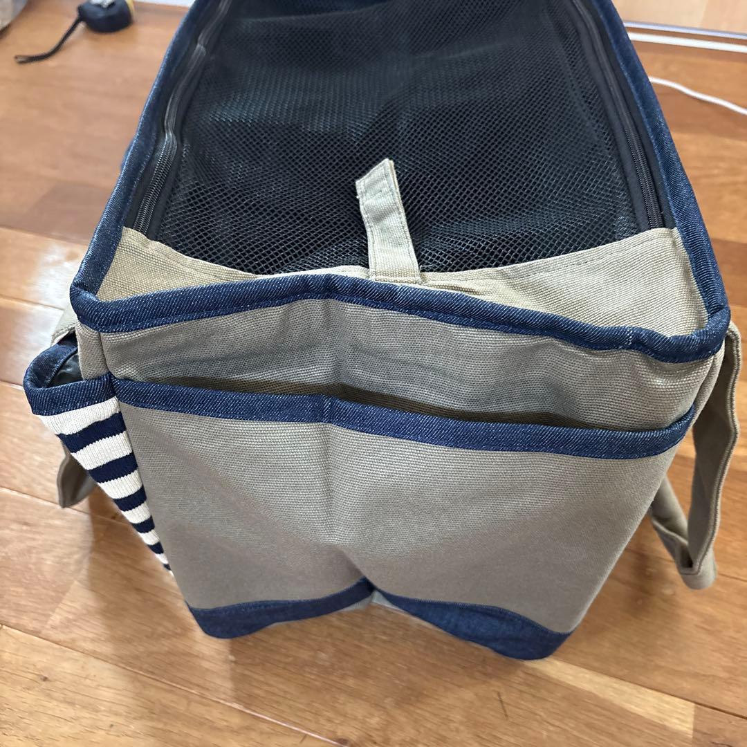 未使用　KAFUKAFU ストライプキャリーバッグ　適応体重7キロまで