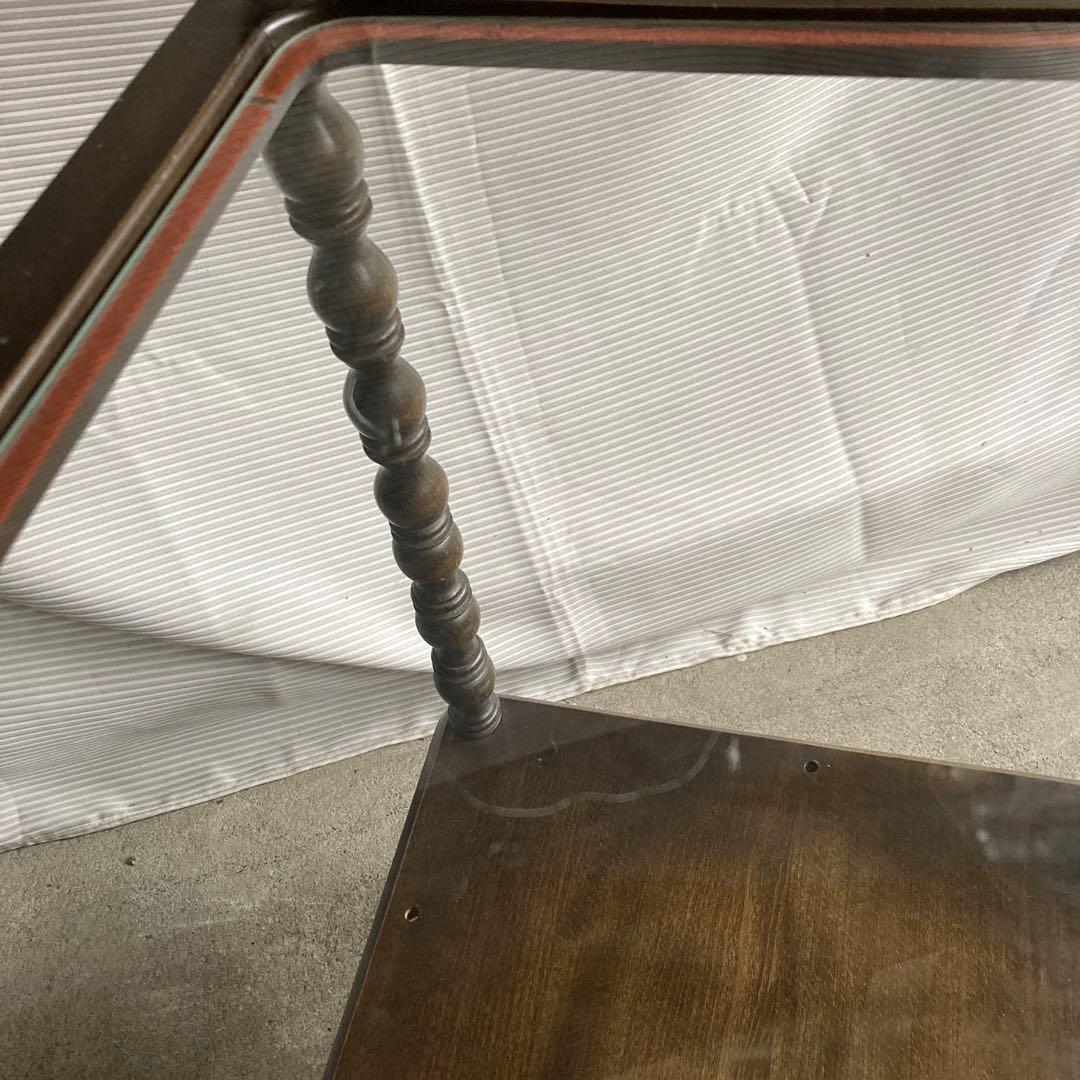 古道具　木製トロリーワゴン