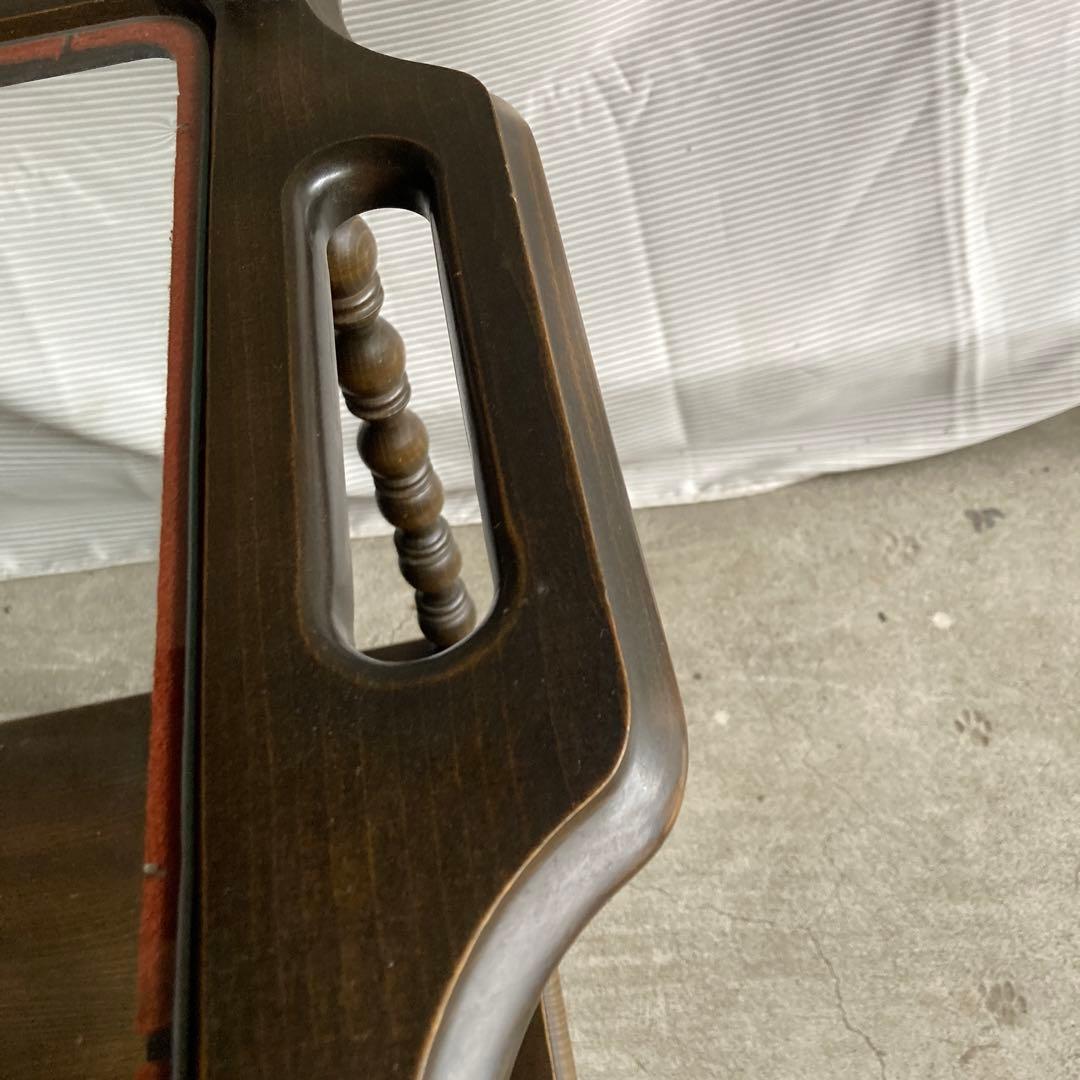 古道具　木製トロリーワゴン