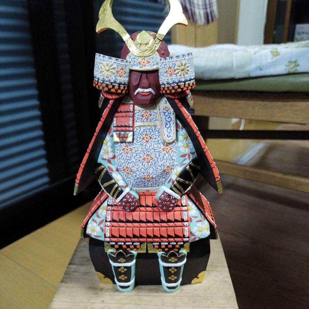 アンティーク　美品　奈良　一刀彫　具足柴田一華作