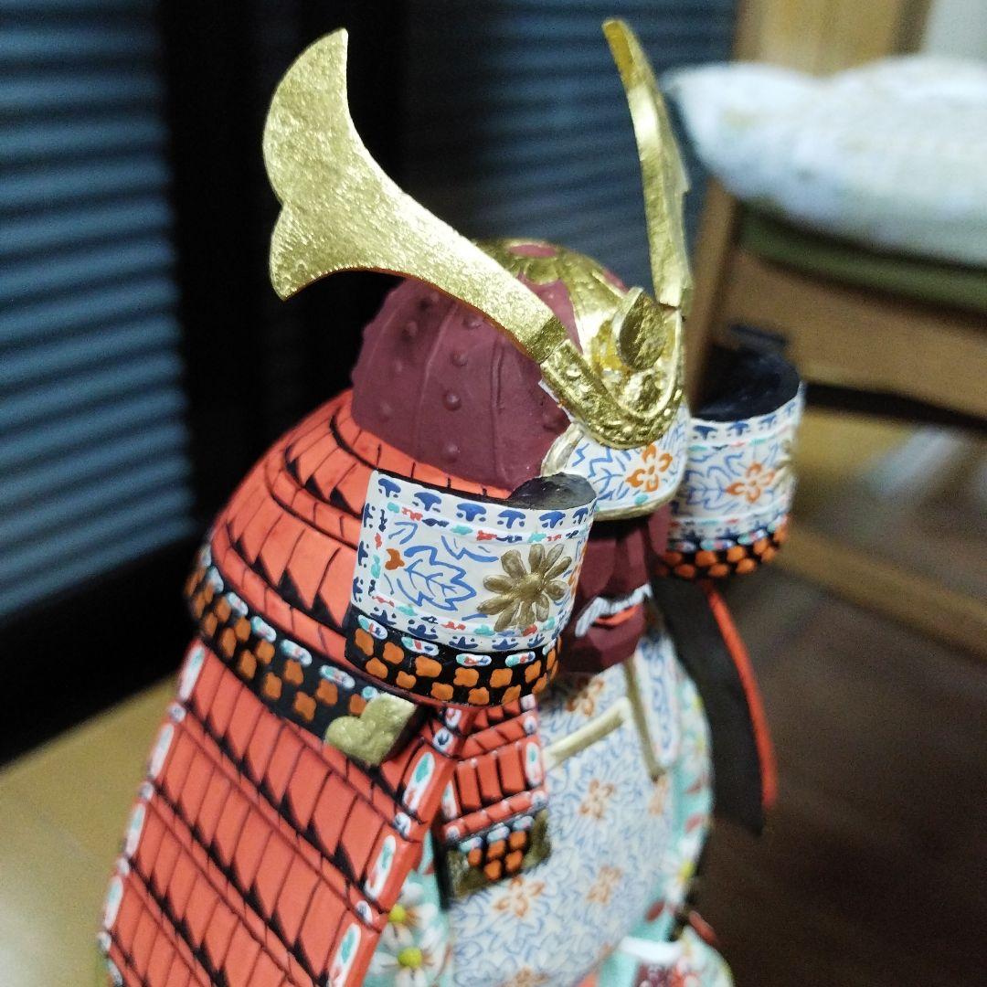 アンティーク　美品　奈良　一刀彫　具足柴田一華作