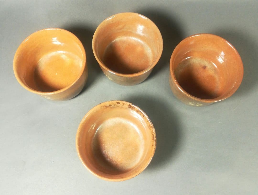 京焼 初代一休庵 中村道年 　茶碗　4客　共箱　茶道具