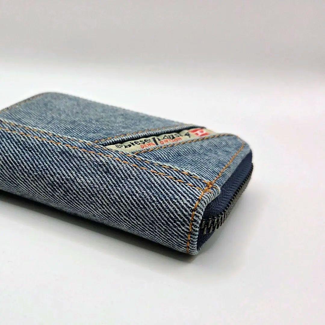 《極美品》DIESEL ディーゼル キーケース ウォッシュデニム ラウンド型